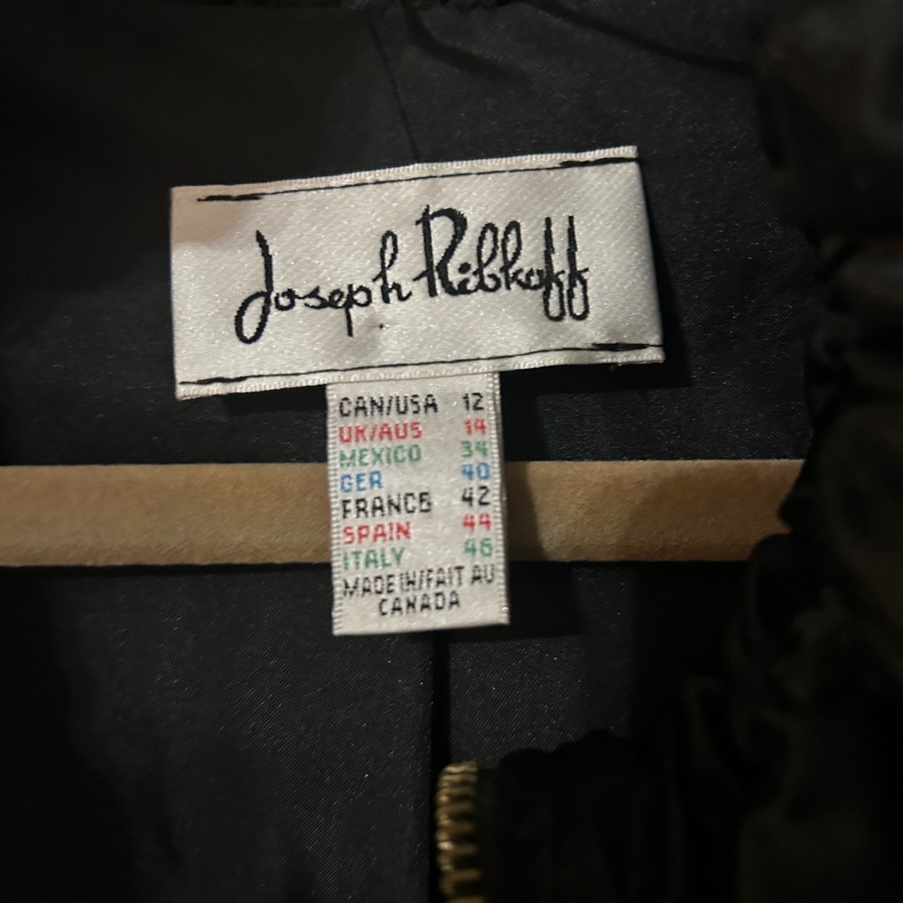 Joseph Ribkoff Peplum Ruffle Neck Jacket - Picture 7 of 8